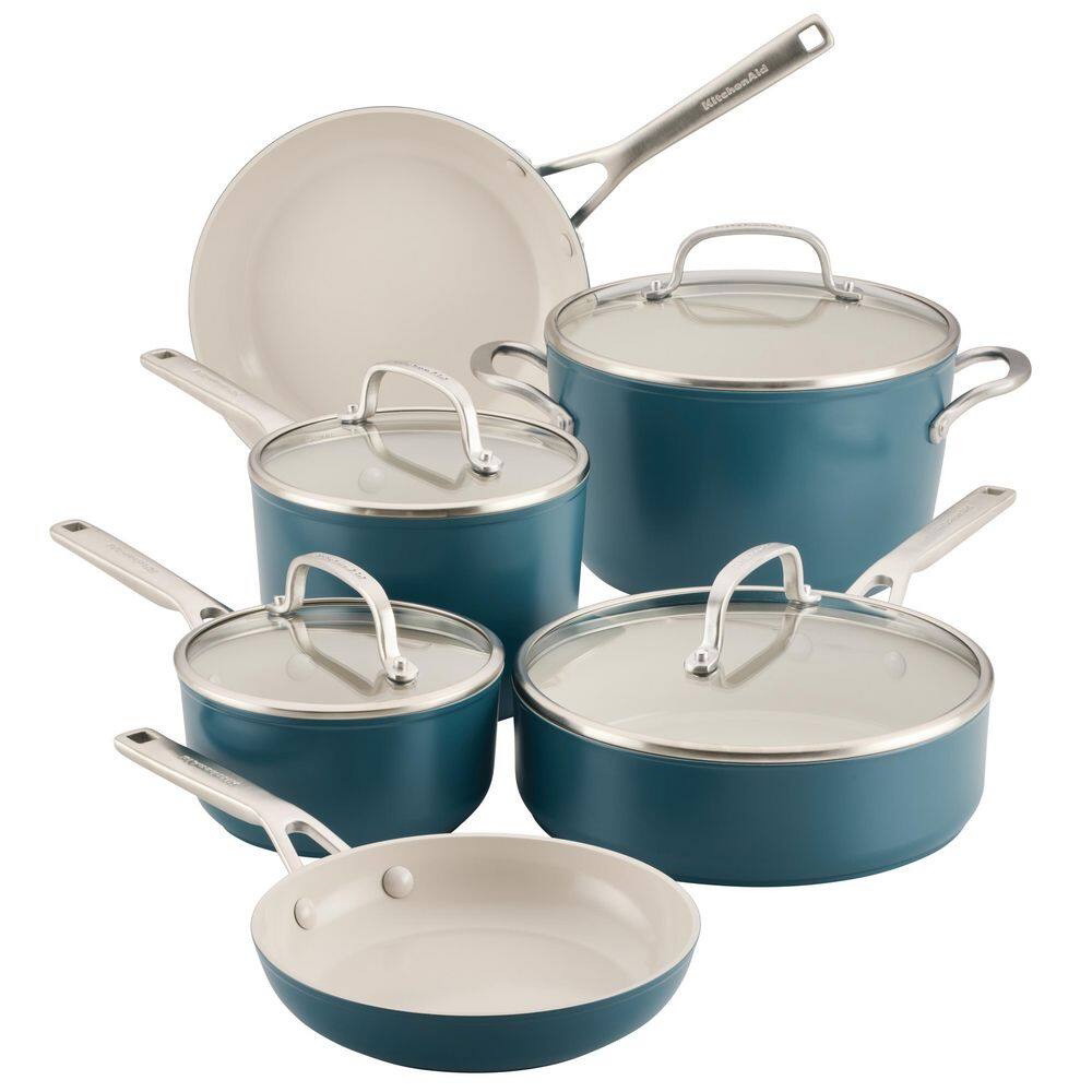 Picture of KitchenAid 10-Piece Hard-Anodized Induction Cookware - Blue