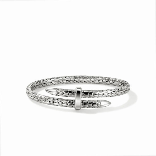 Picture of John Hardy Spear Silver 5.5mm Flex Cuff Bracelet - Large