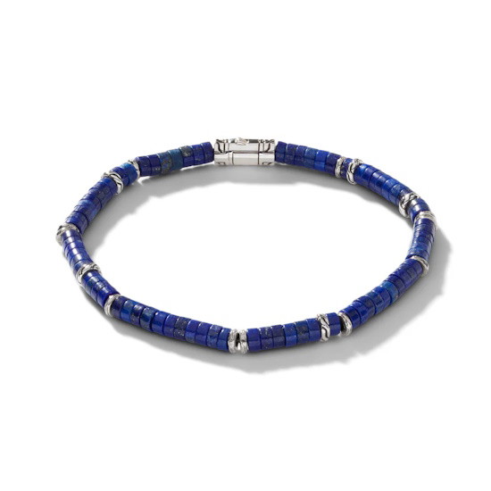 Picture of John Hardy Heishi Silver Bracelet with Lapis Lazuli Beads