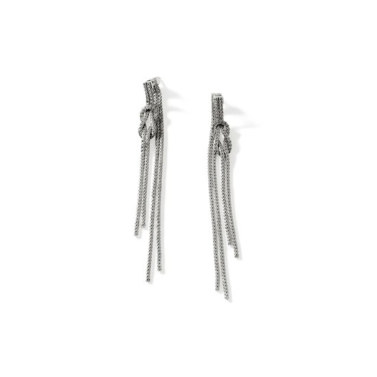 Picture of John Hardy Love Knot Silver Drop Earrings