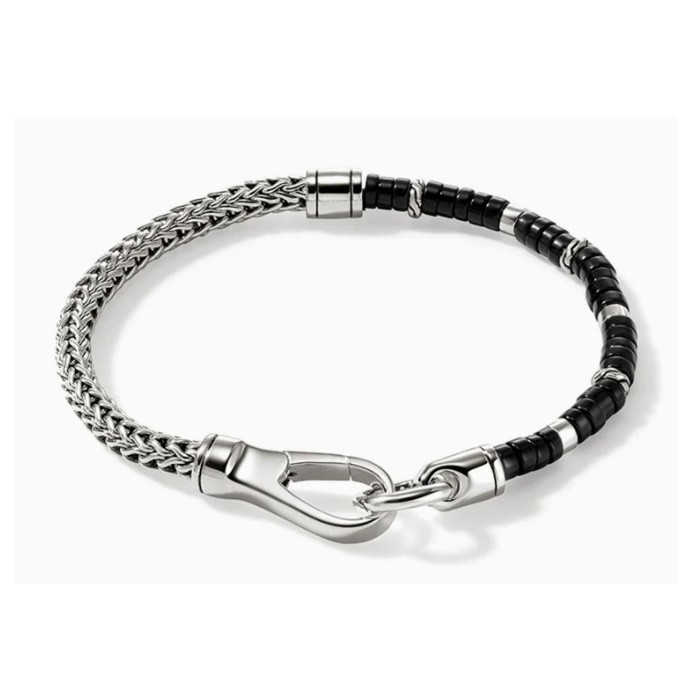 Picture of John Hardy Heishi Silver Bracelet with Treated Black Onyx