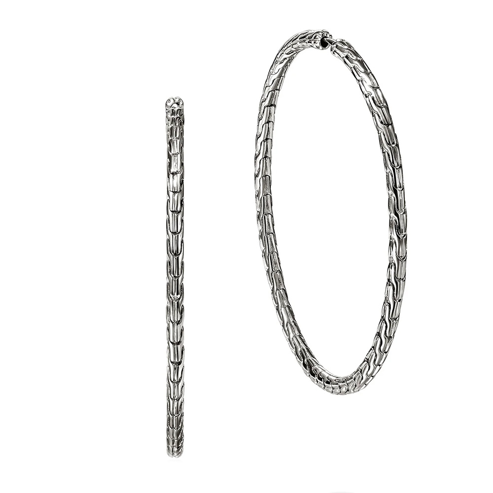 Picture of John Hardy Essential Flex Hoop Earrings - Sterling Silver
