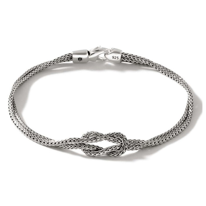 Picture of John Hardy Love Knot Slim Chain Double Row Bracelet
