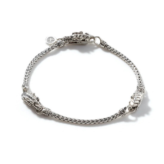 Picture of John Hardy Naga Heritage Silver Triple Station Bracelet