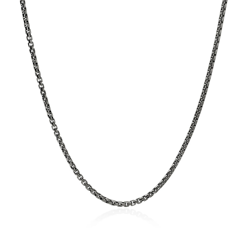 Picture of John Hardy 22" Silver Chain Necklace - Satin Matte Black
