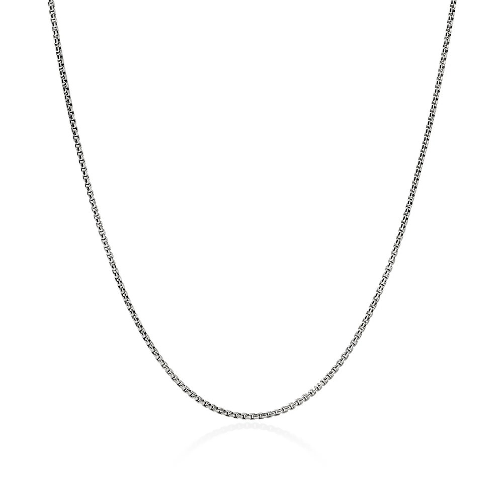 Picture of John Hardy 22" Chains Box Silver Box Chain Necklace