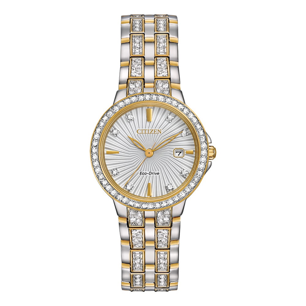 Picture of Citizen Ladies' Silhouette Crystal Eco-Drive Two-Tone Watch