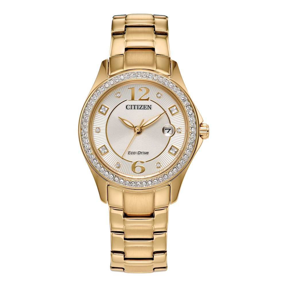 Picture of Citizen Ladies' Eco-Drive Crystal Gold-Tone Watch