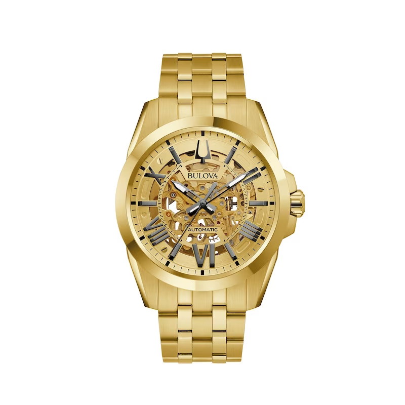Picture of Bulova Sutton Gold-Tone Mechanical Watch