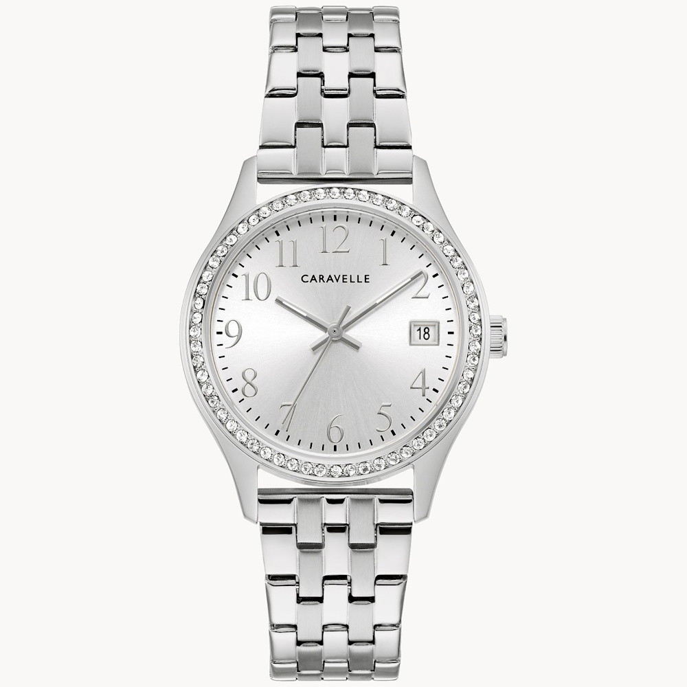 Picture of Bulova Ladies? Silver-Tone Watch and Bracelet Set