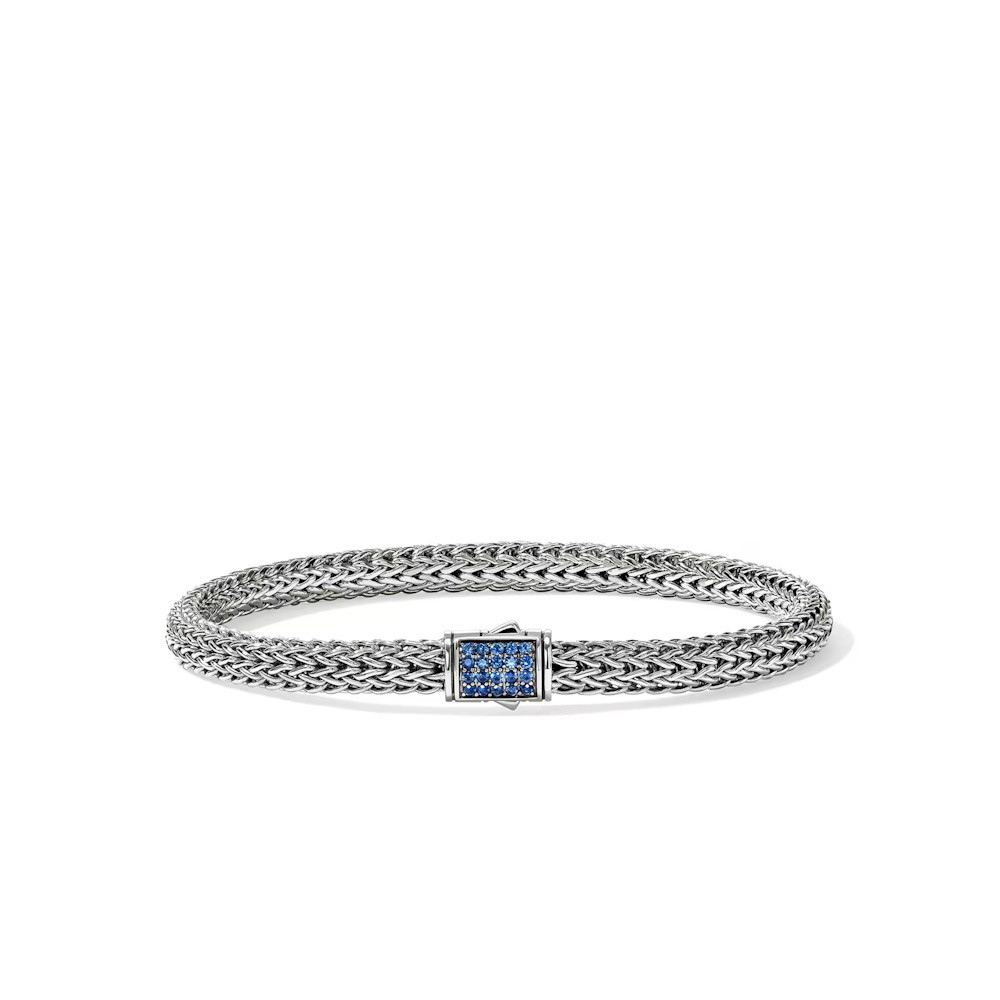 Picture of John Hardy Icon Silver 5mm Extra Small Bracelet with Blue Sapphire