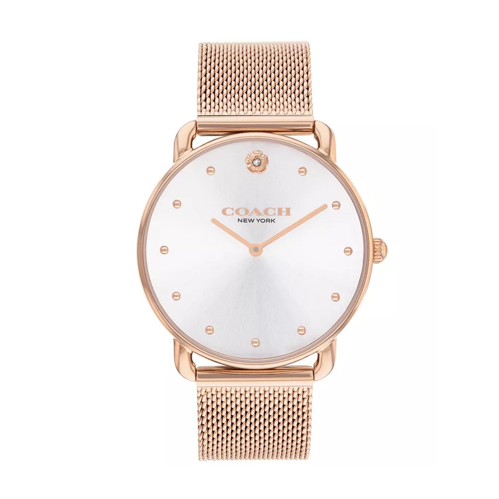 Picture of Coach Elliot Ladies' Rose Gold-Tone Watch with Mesh Bracelet