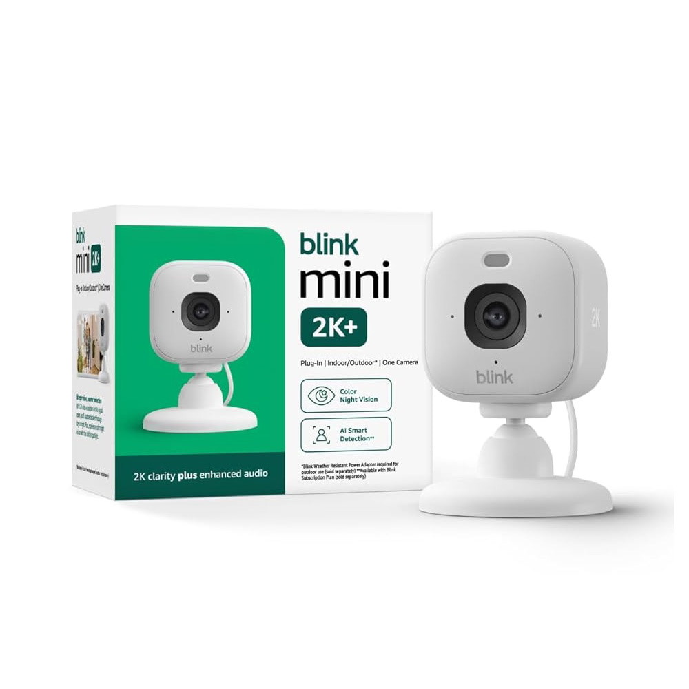 Picture of Amazon Blink Mini 2K Plug-In Home & Pet Security Camera - White