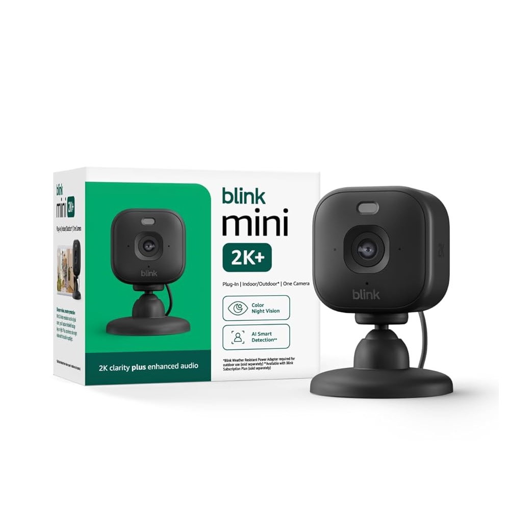 Picture of Amazon Blink Mini 2K Plug-In Home & Pet Security Camera - Black