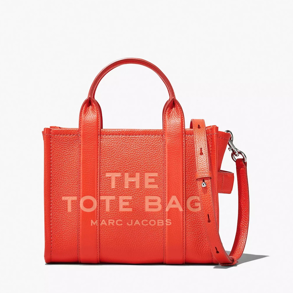 Picture of Marc Jacobs The Small Leather Tote - Electric Orange