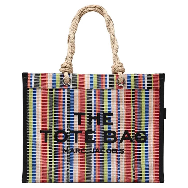 Picture of Marc Jacobs Stripe Mesh Rope Large Tote Bag - Red Multi