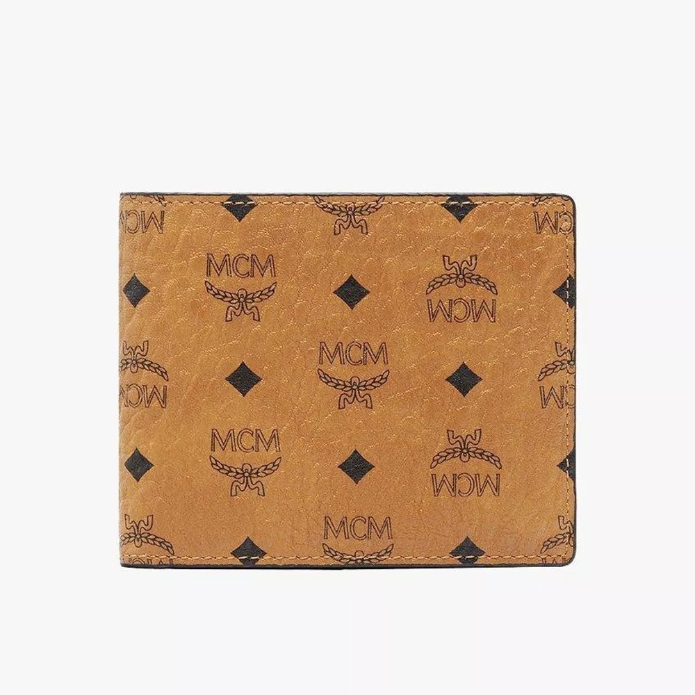 Picture of MCM Aren Visetos Small Wallet - Cognac