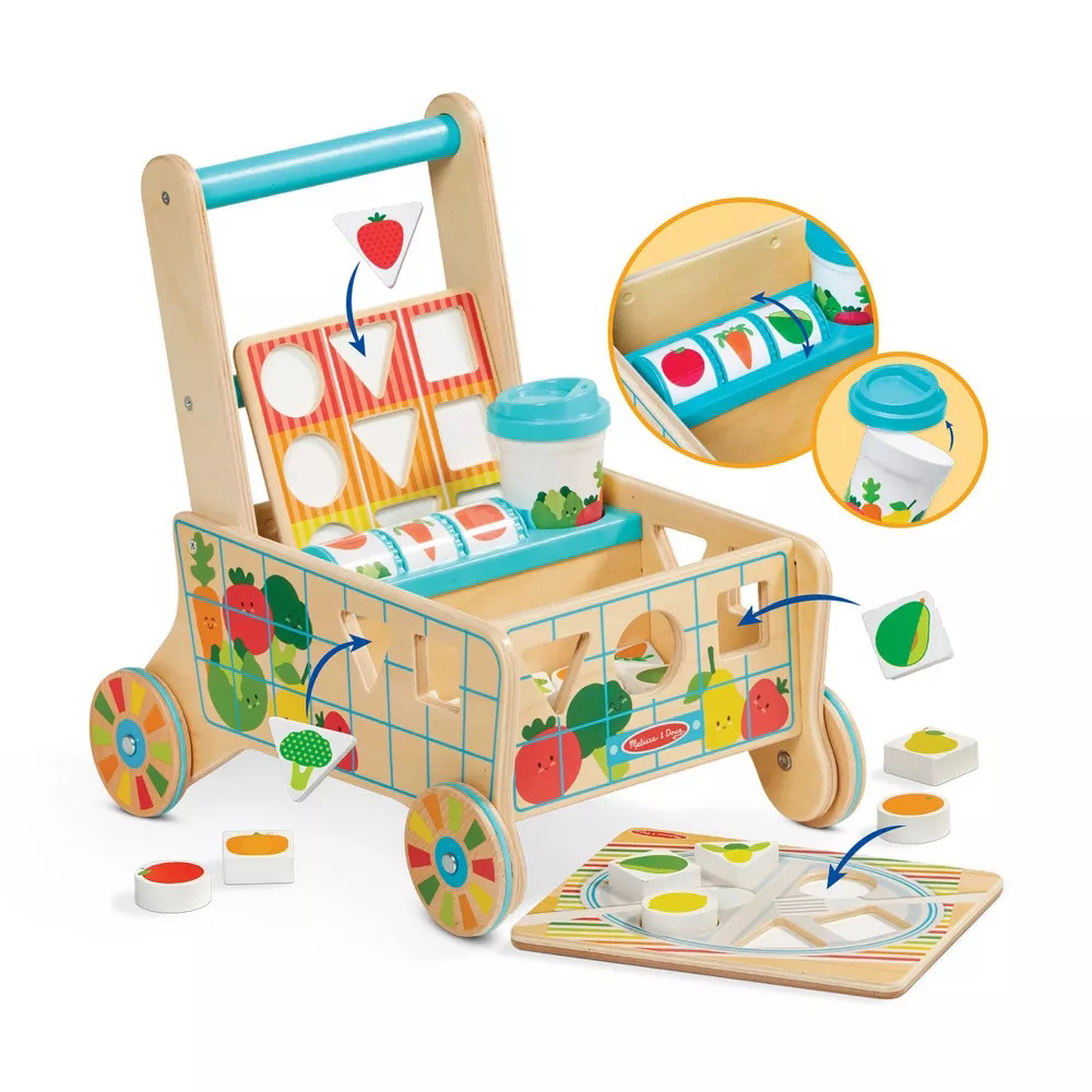 Picture of Melissa & Doug Wooden Shape Sorting Grocery Cart