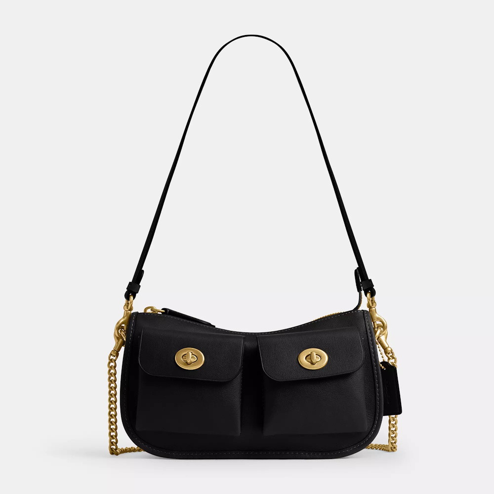 Picture of Coach Twin Turnlock Waverly Bag - Black