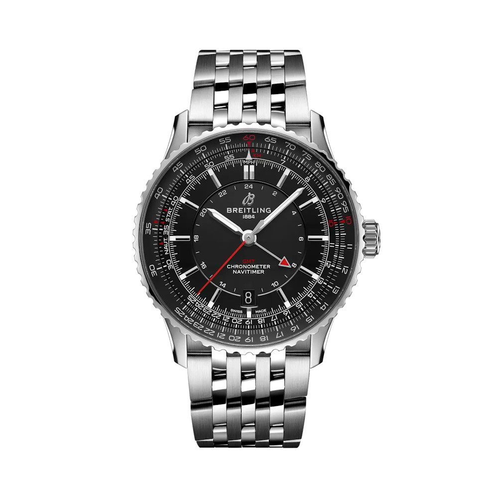 Picture of Breitling Navitimer Auto GMT 41 - Stainless Steel/Black Dial