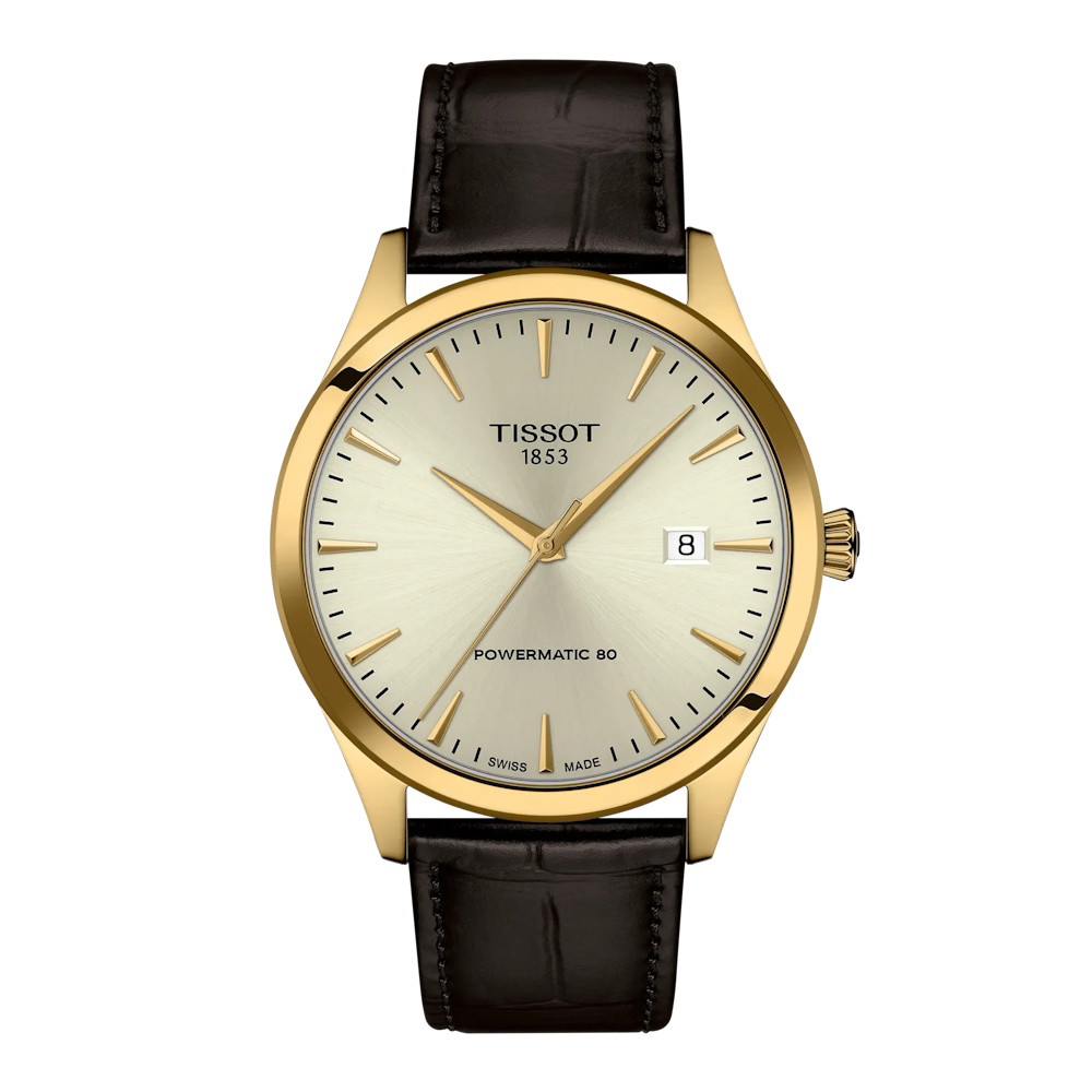 Picture of Tissot Classic Dream 40MM Watch with Gold Case & Black Strap