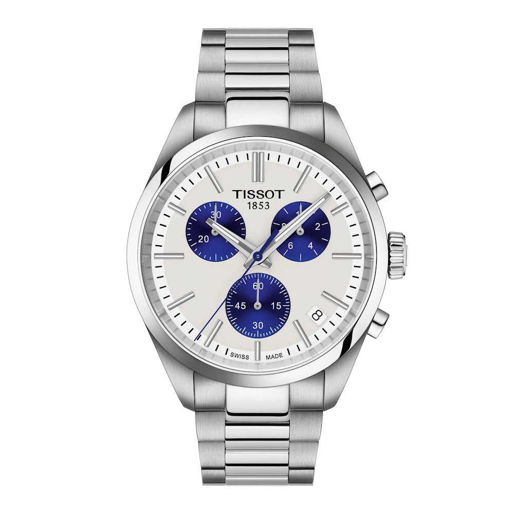 Picture of Tissot PR 100 40MM Stainless Steel Watch with White/Blue Dial