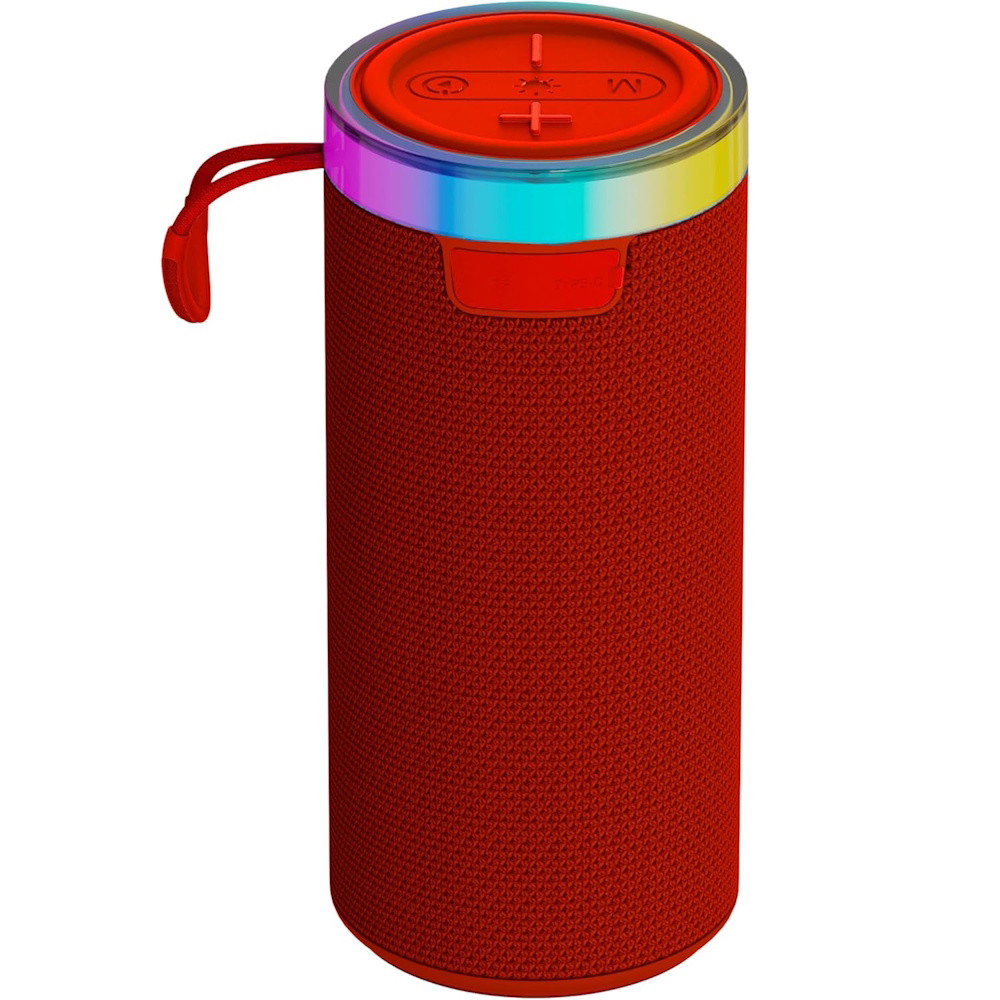 Picture of Supersonic Halo Spark Glo Bluetooth Portable Speaker - Red