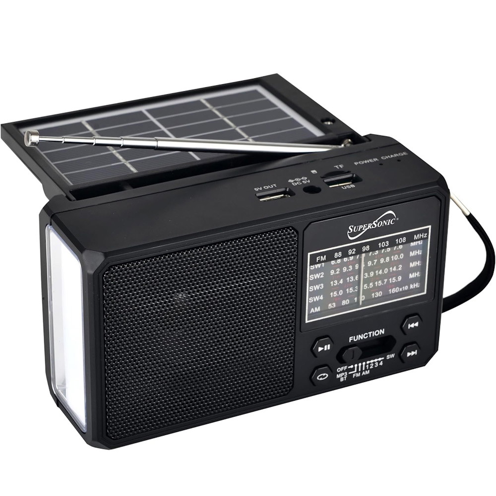 Picture of Supersonic Solar Wave 6-Band Bluetooth Radio - Black
