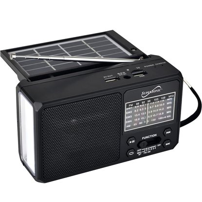 Picture of Supersonic Solar Wave 6-Band Bluetooth Radio - Black