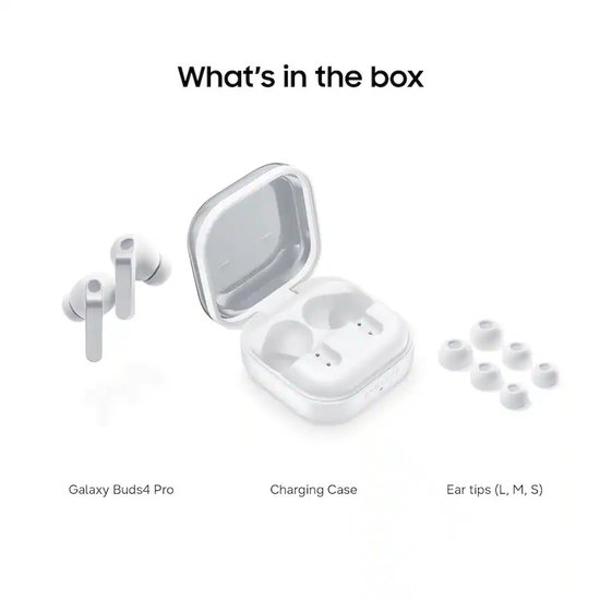 Picture of Samsung Galaxy Buds4 Pro Wireless Earbud Headphones - White
