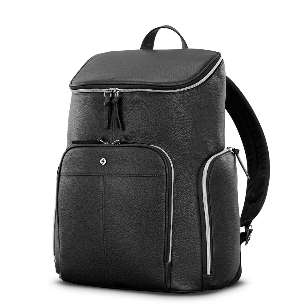 Picture of Samsonite Mobile Solution 2 Leather Deluxe Backpack - Black