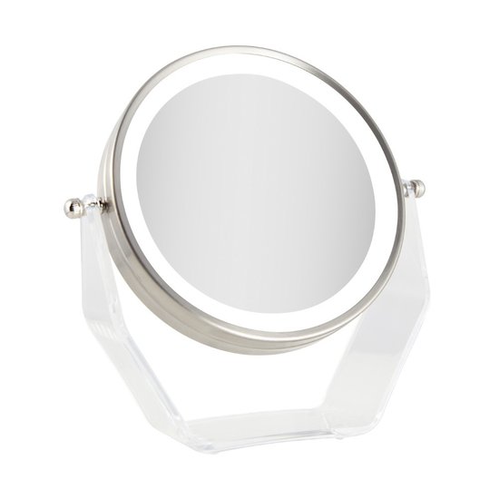 Picture of Zadro 1X/8X LED Swivel Mirror - Satin Nickel