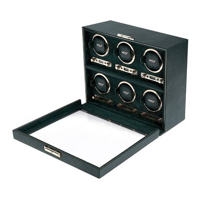 Picture of WOLF British Racing 6-Piece Watch Winder - Green