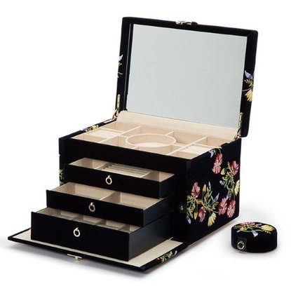 Picture of WOLF Zoe Large Jewelry Box - Indigo