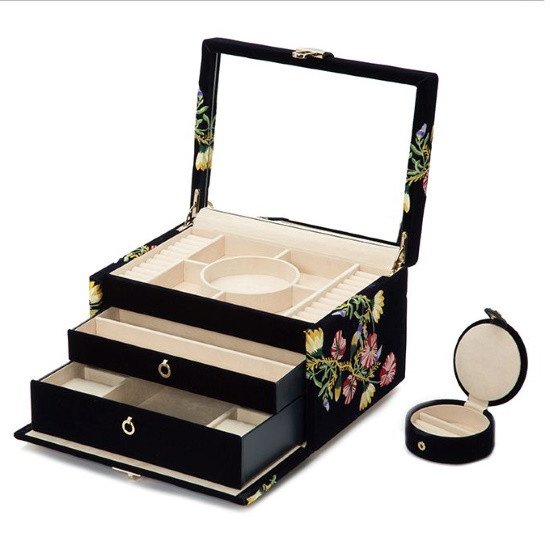 Picture of WOLF Zoe Medium Jewelry Box - Indigo