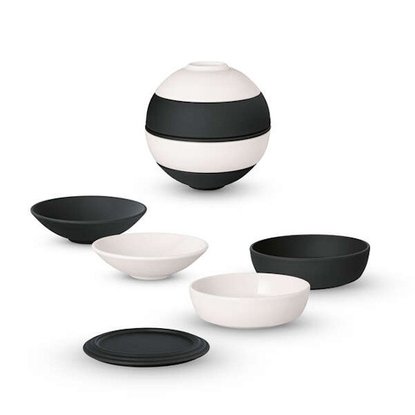 Picture of Villeroy & Boch La Petite Boule Snacking Set - Black/White