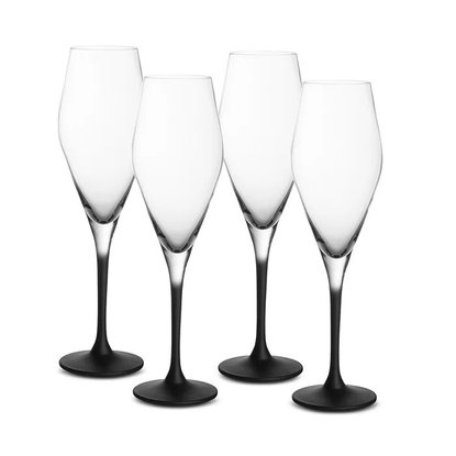 Picture of Villeroy & Boch Manufacture Rock Set of 4 Stem Champagne Flute