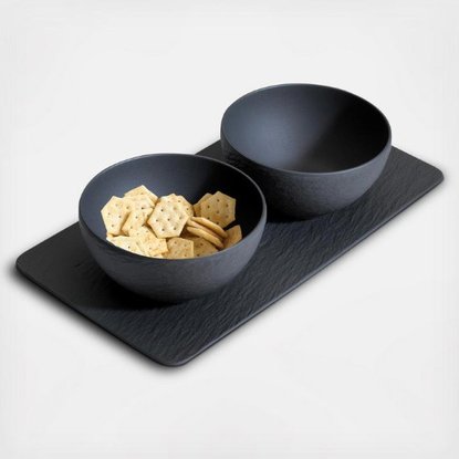 Picture of Villeroy & Boch Manufacture Rock 3PC Condiment Set - Black