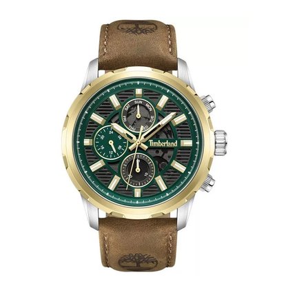 Picture of Timberland Hampton Harbour Two-Tone Watch with Green Dial