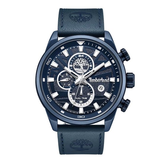Picture of Timberland Henniker II Watch with Blue Dial/Dark Blue Leather