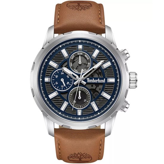 Picture of Timberland Hampton Harbour Watch with Blue Dial/Brown Strap