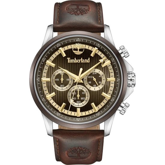 Picture of Timberland Bernardston Watch with Brown Dial/Drk Brwn Leather