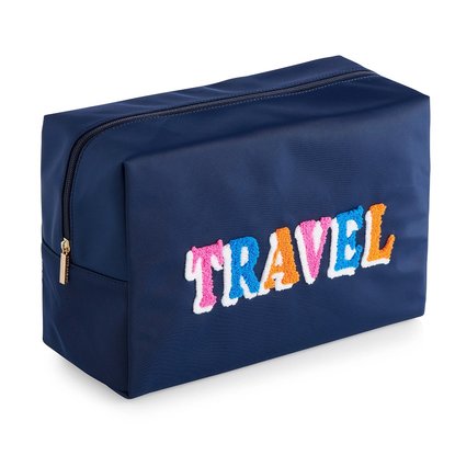 Picture of Shiraleah "Travel" Oversized Zip Pouch - Navy