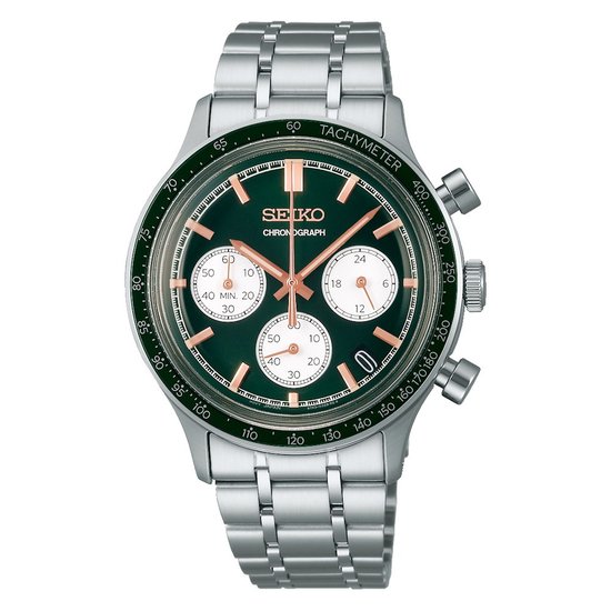 Picture of Seiko Mens Essentials Stainless Steel Chrono with Silver Dial