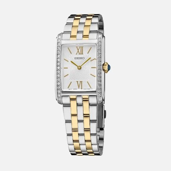 Picture of Seiko Ladies' Essentials Two-Tone Rectangle Watch
