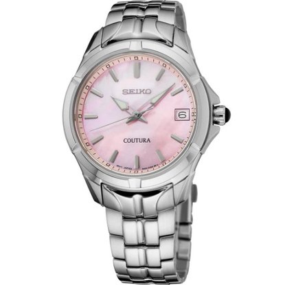 Picture of Seiko Coutura Quartz Steel Watch with Pink Mother of Pearl