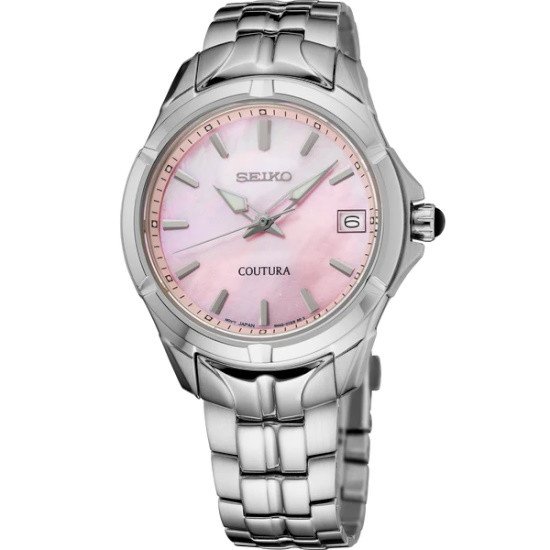 Picture of Seiko Coutura Quartz Steel Watch with Pink Mother of Pearl
