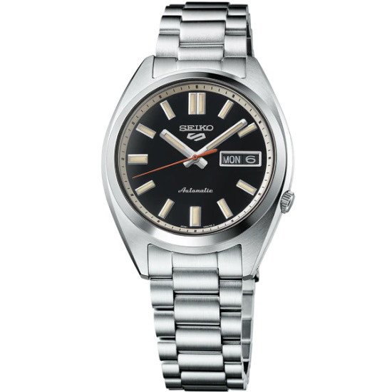 Picture of Seiko 5 Sports Stainless Steel Auto Watch with Black Dial