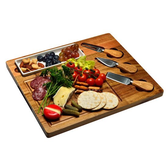 Picture of Picnic at Ascot Acacia Celtic Cheese Board Set