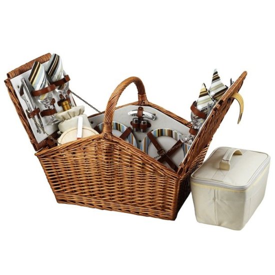 Picture of Picnic at Ascot Huntsman Basket for Four - Santa Cruz